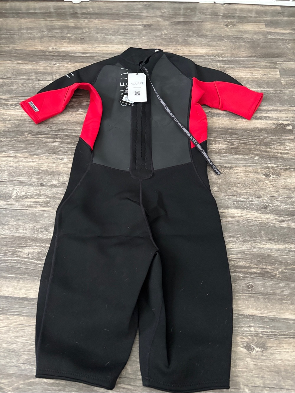 O'Neill Black Front-Zip Wetsuit with White Logo